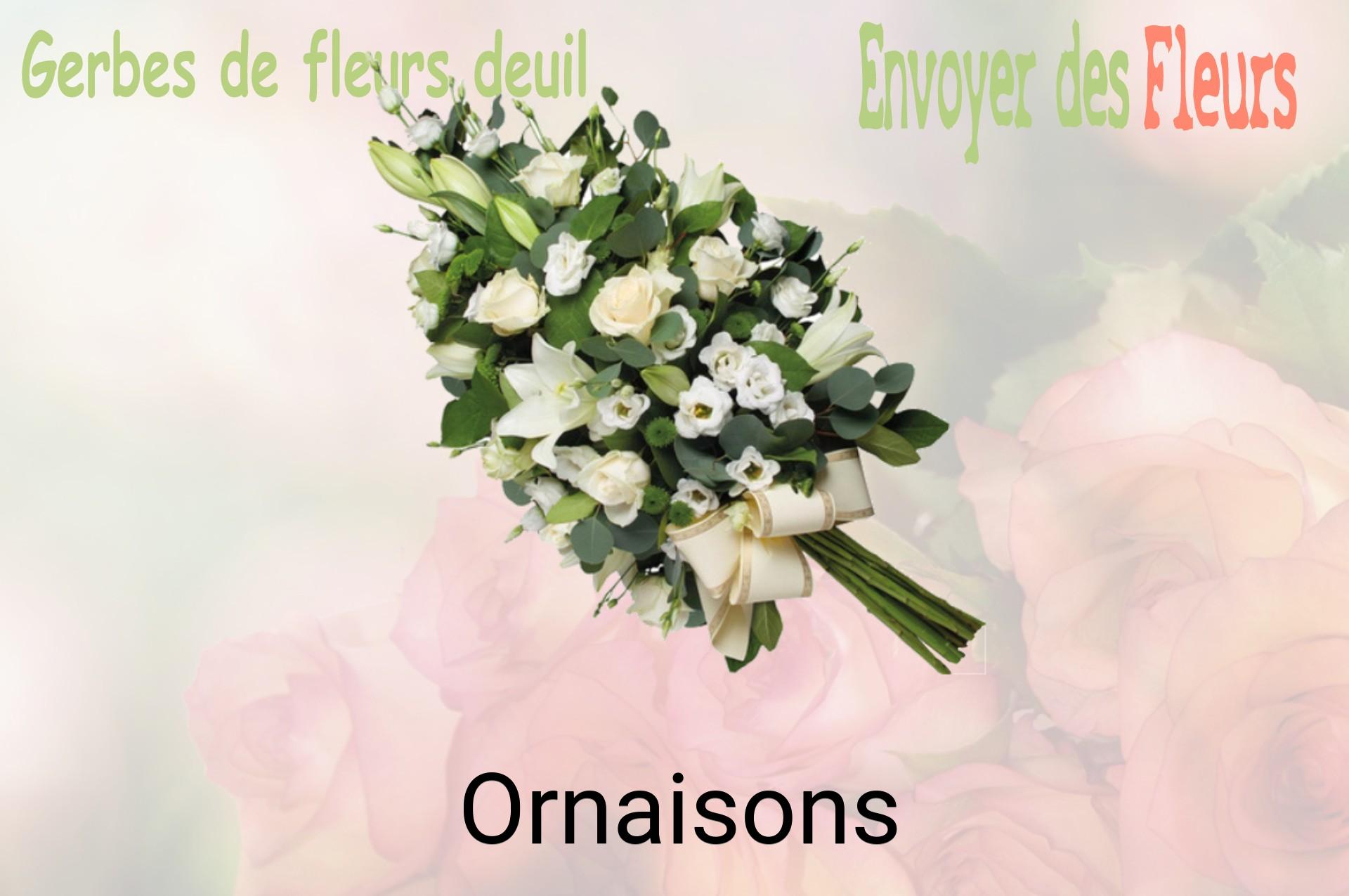 Gerbe de fleurs de deuil livrée à Ornaisons